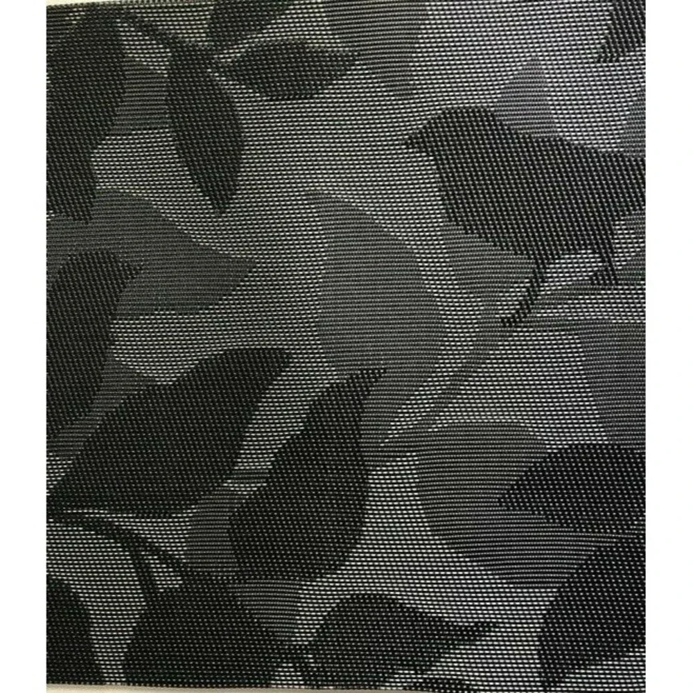Birds Black Woven Placemats Set of 4 PVC Embossed Easy Wipe Clean Vinyl 12x18